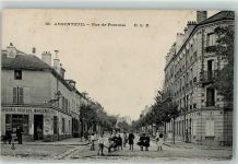 95100 Argenteuil 1908 Gebrauchsspuren Rue de Pontoise Kinderwagen Kinder Fruiterie Mercerie Geschäft