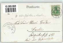 Ludwigsruh Lubiszyn 1904 Gebrauchsspuren Ludwigsruh Gasthaus Kirche Chaussee nach Tornow Lithographie Oberflächenschaden