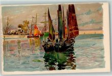 Rijeka Fiume 1899 Lithographie / Künstlerkarte sign. Raouel Frank Fiume Porto Nuovo Zieher, Ottmar Künstlerkarte Nr. 1142