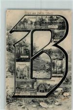 14547 O1501 Beelitz , Mark 1911 Fotomontage AK Buchstabenkarte Arztvilla Krankenhaus TBC AK