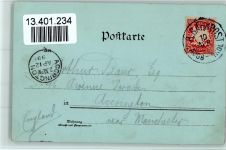 86316 W8904 Friedberg , Bay 1899 Lithographie / Mondschein Gruss aus - Rathaus, Wallfahrtkirche , Unterberg AK Stempelflecken