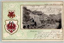 39012 Meran Merano Prägedruck Gilfpromenade Wappen