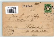 95028 W8670 Hof , Saale 1901 Gebrauchsspuren Neuer Bahnhof Thomashöhe Michaelis-Kirche Post-Gebäude Lithographie