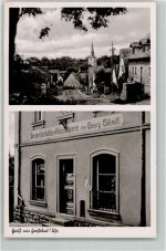 97535 W8722 Greßthal - Bürstenfabrikation Kolonialwaren Georg Schmitt Emailleschilder