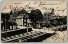 53894 W5353 Mechernich - Bahnübergang Bahnschranke Kirche