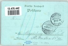 39439 O3256 Güsten , Anh 1899 Lithographie / Mondschein Diakonat Bahnhofstraße Kirche Bahnhof