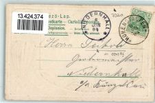 73033 W7320 Hohenstaufen 1904 Prägedruck Passepartout Vorhang Fahne Wappen