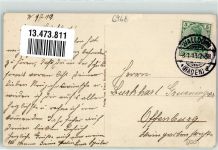 74731 W6968 Walldürn 1913 - Turnhalle Schulhaus Laterne