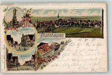 86470 W8907 Thannhausen , Schwab 1898 Gebrauchsspuren Christoph von Schmid Denkmal Rathaus Bahnhof Bahnhofstraße