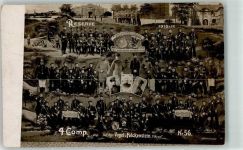 46483 W4230 Wesel a Rhein 1912 Privatfoto AK Reserve 4. Comp. Inf-Rgt. Vogel v. Falckenstein 7. Westf. Nr 56 Gruppenfotos Reservisten Ort lt. Stempel