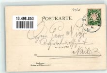 92421 W8460 Schwandorf , Bay 1898 Lithographie Kreuzberg Kirche Marktplatz