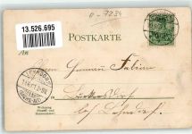 04655 O7231 Gnandstein 1901 Lithographie Wilh. Herolds Gasthaus