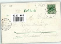 06507 O4301 Stecklenberg 1896 Lithographie Lauenburg Gasthaus zur Lauenburg Hirsch