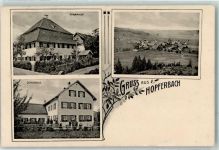 87496 W8961 Hopferbach , Allgäu 1916 - Pfarrhof Schulhaus