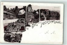 Hrensko Herrnskretschen Vorläufer Hotel Prebischtor Lithographie Ottmar Zieher
