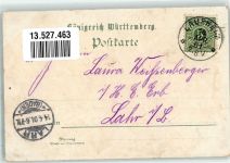 88471 W7958 Laupheim 1901 Lithographie Schlossberg Stadtpfarrkirche Ober-Amts-Gebäude