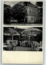 90537 W8501 Feucht - Cafe Frikker Emailleschild Terrasse