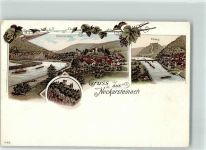 69239 W6918 Neckarsteinach Lithographie Dilsberg Schwalbennest