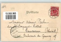 06526 O4700 Sangerhausen 1899 Lithographie Rosenstämmchen Marktplatz Verlag Ottmar Zieher-München