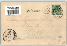 01558 O8280 Großenhain , Sachs 1896 Lithographie Rathaus Post Stadtkirche Poststraße Bahnhofstraße