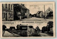 04579 O7201 Oelzschau b Espenhain - Bahnhof Straße Sportplatz Turnhalle Dorfstraße