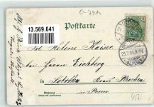 04895 O7901 Uebigau , Elster 1901 Lithographie Gasthaus Steiner Schloss Stadtkirche Anna-Kanal Elsterbrücke