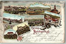09306 O9290 Rochlitz 1902 Lithographie Muldenthal Schloß Rochsburg Wolkenburg Amerika Aussichtsturm Rochlitzer Berg