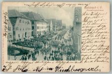 92237 W8458 Sulzbach-Rosenberg 1902 Foto AK Rosenbergerstrasse Militärparade