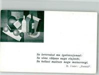 Nr. 45 F. Johannsen : Natüürmort Expressionismus Künstlerkarte