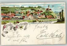73207 W7310 Plochingen 1896 Lithographie Eisenbahn