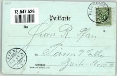 73207 W7310 Plochingen 1896 Lithographie Eisenbahn
