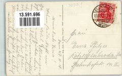 73479 W7090 Ellwangen Jagst 1918 Foto AK Hotel-Gasthaus zum Bahnhof Hunde Radfahrer