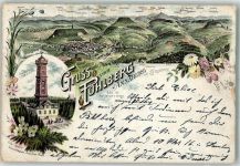 09456 O9300 Annaberg-Buchholz 1897 Lithographie Pöhlberg-Aussichtsturm Erzgebirge