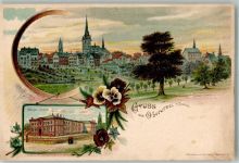 61440 W6370 Oberursel Taunus Lithographie Bürger-Schule Kirche St. Ursula