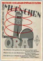 W8000 München Deutsche Kurzwellen Empfangsstation Qsl-Karte