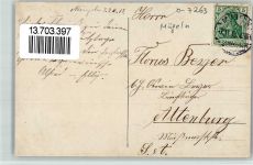 04769 O7263 Mügeln b Oschatz 1913 BOAKC Geschäft Emailleschild Ort handschriftlich Privatfoto-Ak