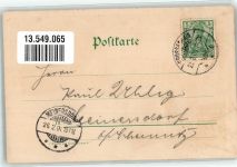 01558 O8280 Großenhain , Sachs 1901 Lithographie Kupferbergturm Bismarck-Denkmal Rathaus Post