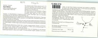 96215 W8620 Lichtenfels , Bay Klapp AK Gasthaus Müller