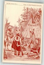 Karte Nr. 6 Reiseerzählungen Indianer Karl May 1900
