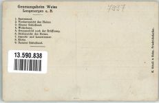 88085 W7994 Langenargen Foto AK Genesungsheim Weiss Wappen Mehrbildkarte Passepartout