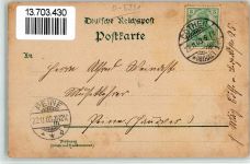 99625 O5231 Großneuhausen 1903 BOAKC Gasthaus Zum Bahnhof Eisenbahn Wappen Lithographie