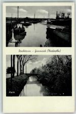 21706 W2168 Drochtersen - Hafen Fischerboot Fleth Gauensiek