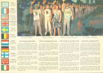 Roma Rom Petersplatz Petersdom Vatikan Olympiade 1960 Der olympische Fackellauf Künstlerkarte Olympiade Klapp AK