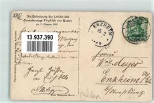 Beisetzung der Leiche Großherzog Friedrich AK Adel Baden 1090 Foto AK