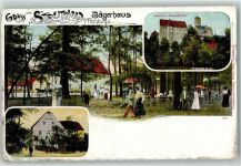 04654 O7231 Streitwald b Geithain KEINE AK Gasthaus Jägerhaus Gartenwirtschaft Schloß Gnandstein