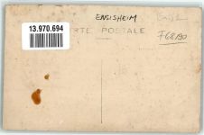 68190 Ensisheim Gebrauchsspuren Wohnhaus Fahrrad Ort handschriftlich Privatfoto-AK