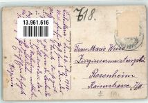 87727 W8943 Babenhausen , Schwab 1918 Gebrauchsspuren sign. Eug. Felle Isny