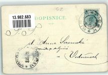 Hluboka Frauenberg 1900 Lithographie Schloss