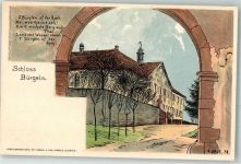 W7846 Schliengen Schloss Bürgeln AK Daur, H. 1898 Lithographie / Künstlerkarte