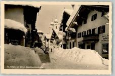 6380 St. Johann in Tirol Foto AK Winter Speckbacher Straße